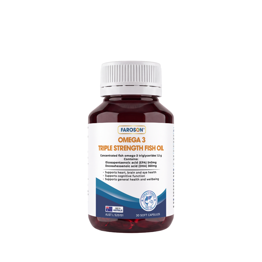 FAROSON OMEGA 3 TRIPLE STRENGTH FISH OIL (30 CAPSULES)
